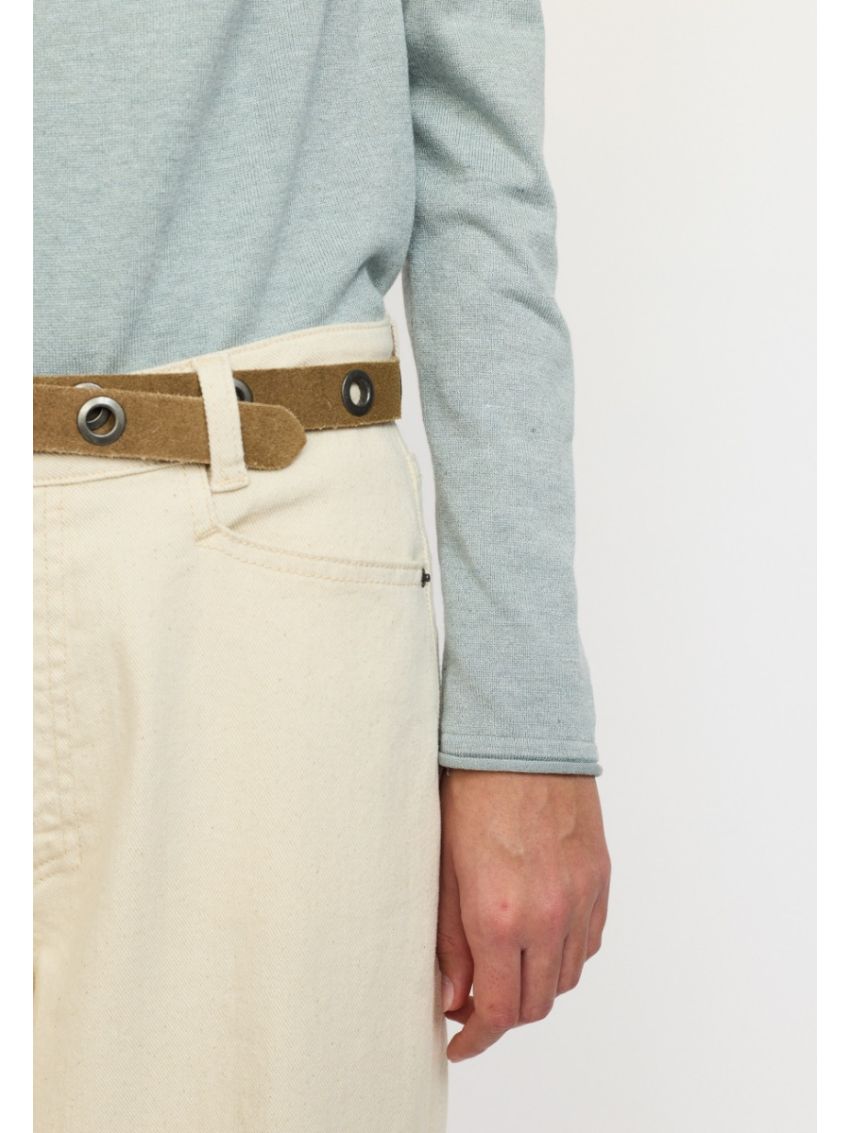 SSMaria O-Neck Roll Edge