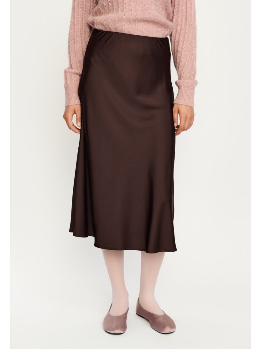 SRAbia Midi Skirt Brun