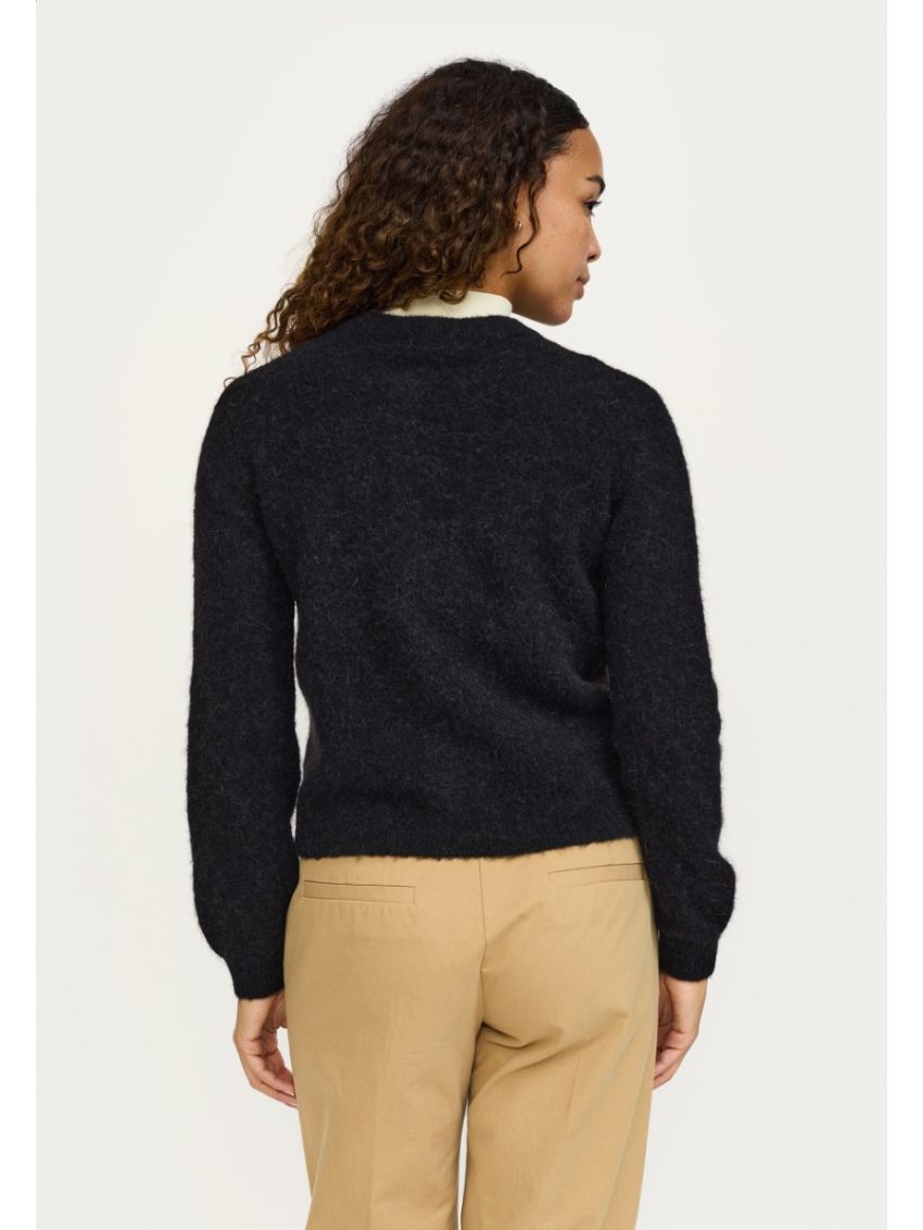 SRAllison o_neckcardigan knit Svart