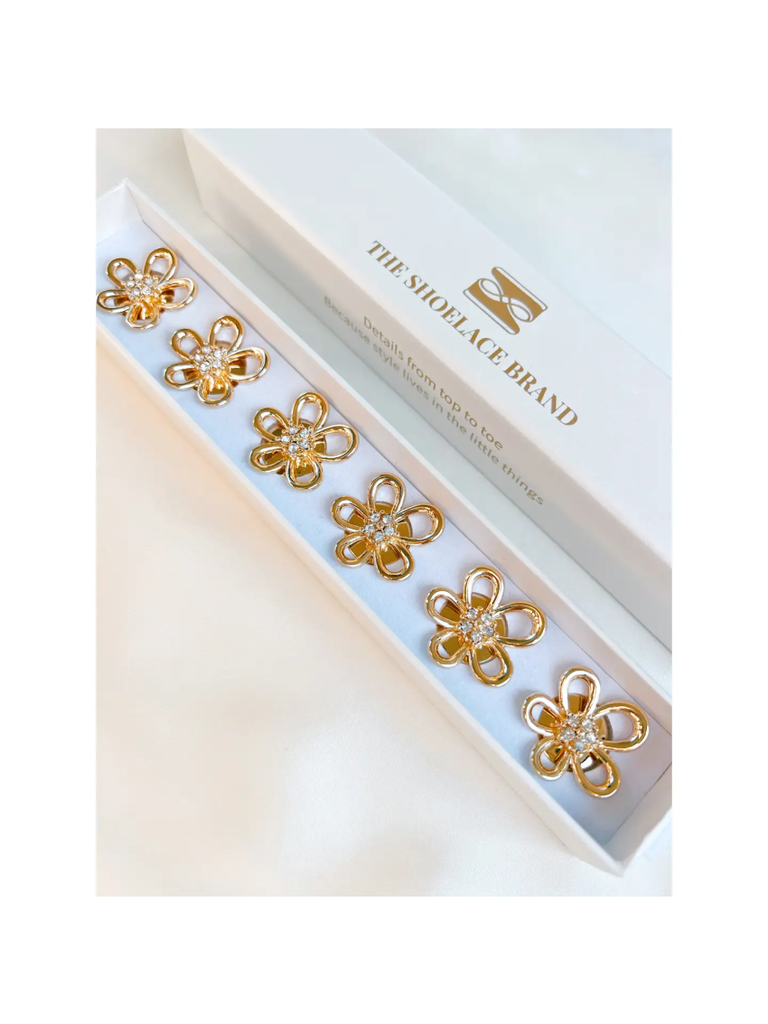 Tina- Open Gold Flower Crystal